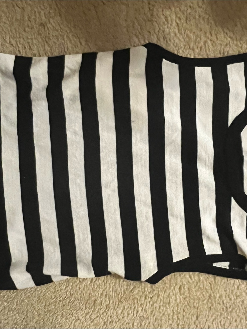 Nine West Black and White Striped Sleeveless Top